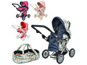 Візок 9346/016/81100 (4шт) для ляльки,демісез,корз,регул.ручка,метал,кор,37-45-14см