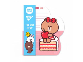 Папір для нотаток YES To Do Line Friends girl планшет з магнітом, блок 52 аркуша 170326