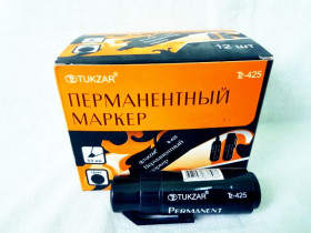 Маркер TZ-425, чорний (12 шт.)