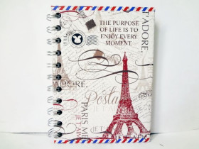 Блокнот "І", А6, тверда обкладинка, пружина, арт. 186 (156 шт.)