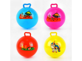 Стрибун гумовий 6675 C 54921 (360) 4 види, діаметр 18 см, вага 100 грамів