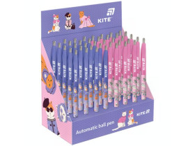 Ручка Kite кулькова автоматична Fashion Cat K25-361-1, синя (40шт)