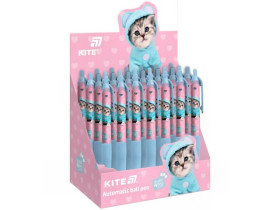 Ручка Kite шариковая автоматическая Studio Pets SP25-039, синяя (28шт)
