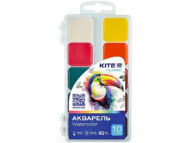 Фарби акварельні Kite Classic, 10 кол К-060 (1шт/15)
