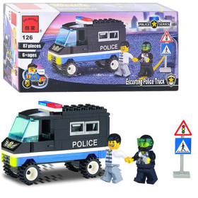 Конструктор BRICK 457799/126 (80шт) Полицейская серия, машинка, 87дет, в кор-ке