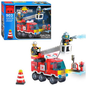 Конструктор BRICK 903 (70шт) Пожарная  тревога, 130 дет, в кор-ке