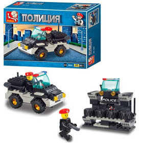 Конструктор SLUBAN M38-B800 (72шт) полиция, машинка, 88дет, в кор-ке