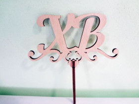 Топер для декору торта "ХВ" (5 шт.)