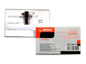 Бейдж NORMA 4324 з кліпом та шпилькою 5,5*9см (50шт)