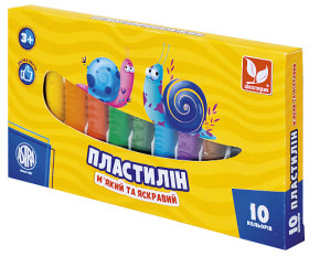 Пластилін "Школярик" 10кол.круг.(24шт) 83812902-UA