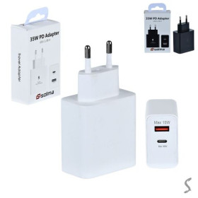Мережевий зарядний пристрій SOLMA PD USB-C 35W/USB-A 15W WL-1436 (100шт)