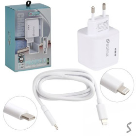Мережевий зарядний пристрій SOLMA PD&QC3.0 USB A+C з кабелем Type-C to Lightning 1.0м WL-1439