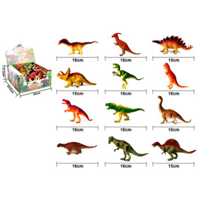 Динозавр 929-69 (288шт) от 15см,24шт(12видов) в дисплее,24,5-23,5-11,5см