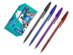 Ручка масляна HO-1147 Hiper Classic 1.0мм червона (50шт)