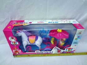 Карета 00508/83063 (24шт) кукла, лошадь ходит, свет