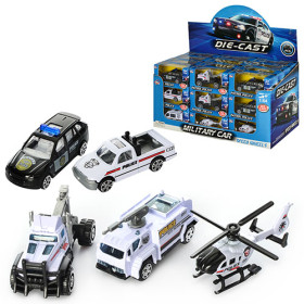 Машинка TH619 (288шт) жел, полиция, 36шт в дисплее