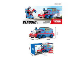 Паровоз музичний FW 338-2 A на батарейках, музика, звук, трансформується, герой,в коробці