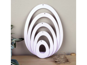 Декор підвісні яйця ніжно рожеві 5шт різного розміру 7533-2