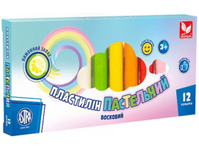 Пластилін 12кол.із запах.лимона,круг.воск.паст.303114001 (24шт) Школярик