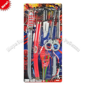 Набор оружия T 11-13 (72шт) 2 вида, на листе, 64-29-5см