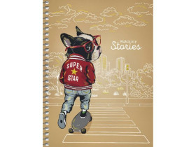 Блокнот В6 6059К кл.пруж.тисн.фольг.80арк (3/54) Школярик