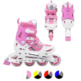 Самокат JR 2-004 (6шт) алюм, колеса2шт свет, руль до 83см, 2 цвета