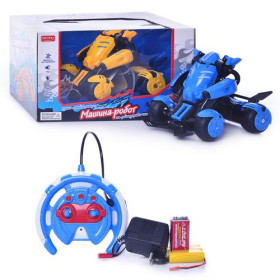 ZY Машина ZYB-B 0555-1 (16шт)робот,р/у,аккум,звук,свет,2 цвета,ручная трансформ,в кор-ке, 32-22-19см