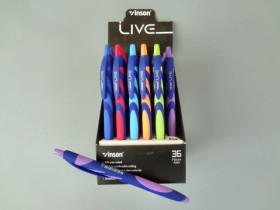 Ручка Vinson F-20 авт.масл.синя (36/1440)