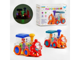 Паровозик ТК 52136 УКР звук, підсвічування, шестерні, в коробці