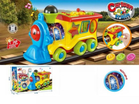 Паровоз 3204 підсвічування, мелодія, звук, пальчикові ігри, в коробці