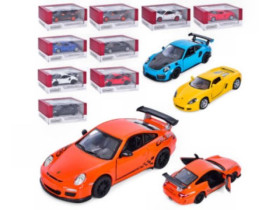 Машина метал KT5453W (96шт) "KINSMART" PORSCHE COLLECTION, 4 кольори,коробка 16*8, 5*7см