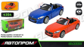 Машина метал АВТОПРОМ 4354 (96шт/2) 1:38 BMW Z4 M40i,відкр..двері, коробка 14*6*7см