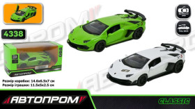 Машина метал АВТОПРОМ 4338 (96шт/2), 1: 43 Lamborghini Aventador SVJ, відк.двері, коробка 15*7*7см