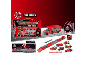 Трейлер-трек Y2137 АВТОПРОМ (72шт/2) машинки,коробка 27,5*17,5*7,5см