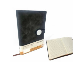 Блокнот А5 140067 шкірзам, кліт.на кнопці 25-28, 136арк "L"