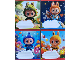 Зошит Leader, 12 арк., клітинка, "Labubu" (25/600), арт. 959050