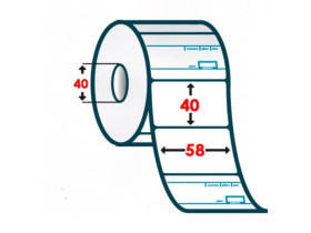 Термоетикетка СИНЯ 58*40 700шт ЕКО В ПриПринт (3251) (50шт)
