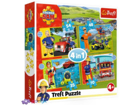 Пазли 34387 (4в1) Хоробрий пожежник Сем / Пожежник Сем / Trefl