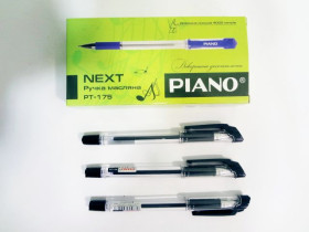 Ручка масл.PT-175 Piano Next 4км чорна (12/144)