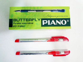 Ручка масл.PТ-195-C Piano червона (12/144)