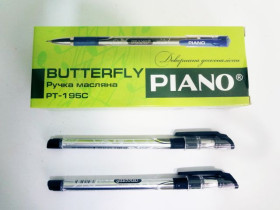 Ручка масл.PТ-195-C  Piano чорна (12/144)