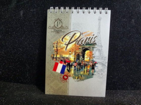 Блокнот А6, пружина, клітинка, 80 арк., "Р", ЗК-19 (25 шт.)