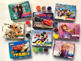 Гуаш 12кол/10см3 Тетрада (30шт) 140гр DISNEY