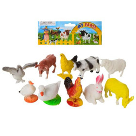 Животное 828-14 (72шт) домашние, 10шт, от 7см, в кульке, 22-28-4см