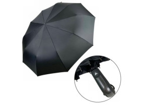 Парасолька напівавтомат 3345 чорна 10 спиць діаметр 98см "CALM RAIN"