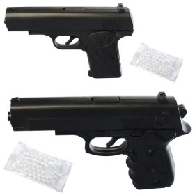 Пистолет K17-K19 (180шт) 17см, вод.пули, 2вида, в кульке