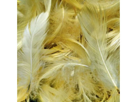 Пір'я для декору натуральне, жовте, 12 г