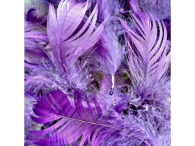 Пір\'я для декору натуральні, бузкові , 12 грам