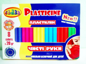 Пластилін Чисті руки 8кол 160гр MAXI CLASS 7644С (40шт)