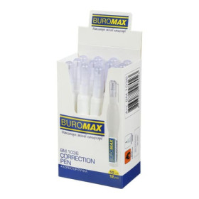 Коректор-ручка BUROMAX 1036 10 мл, спиртова основа (12шт)